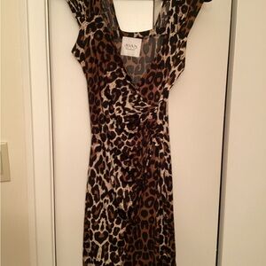 J.O.A. Leopard Print Wrap Dress